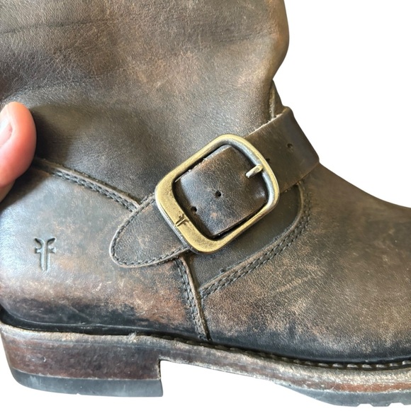 Frye Women's Veronica Short Brown Distressed Boots- Size 6.5 NIB - Picture 6 of 8